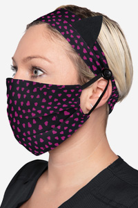 A166 Printed Mask/Headband Set w/ Cat Ears (Clearance)